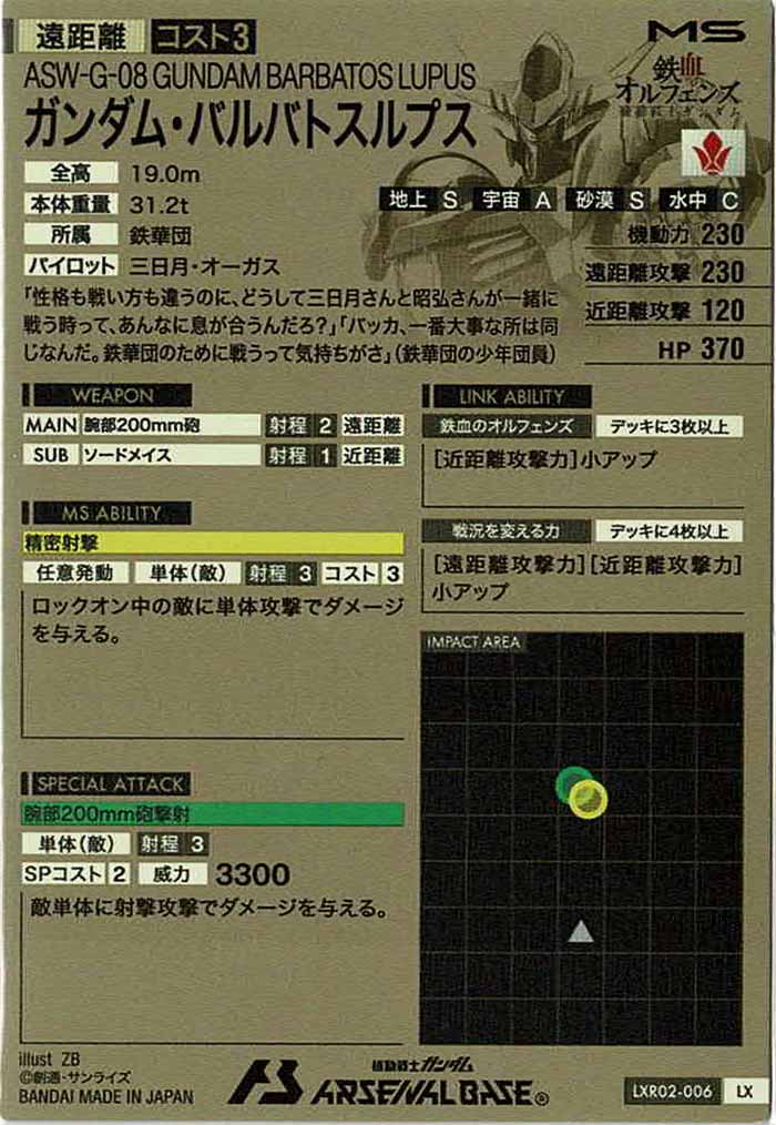 [LXR02]ガンダム・バルバトスルプス【LX】LXR02-006