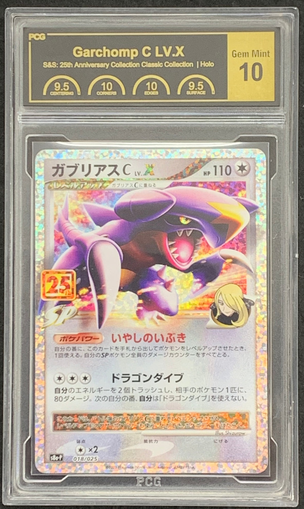 【鑑定品PCG10】[s8a-P]ガブリアスC　LV.Ⅹ【No mark】018/025