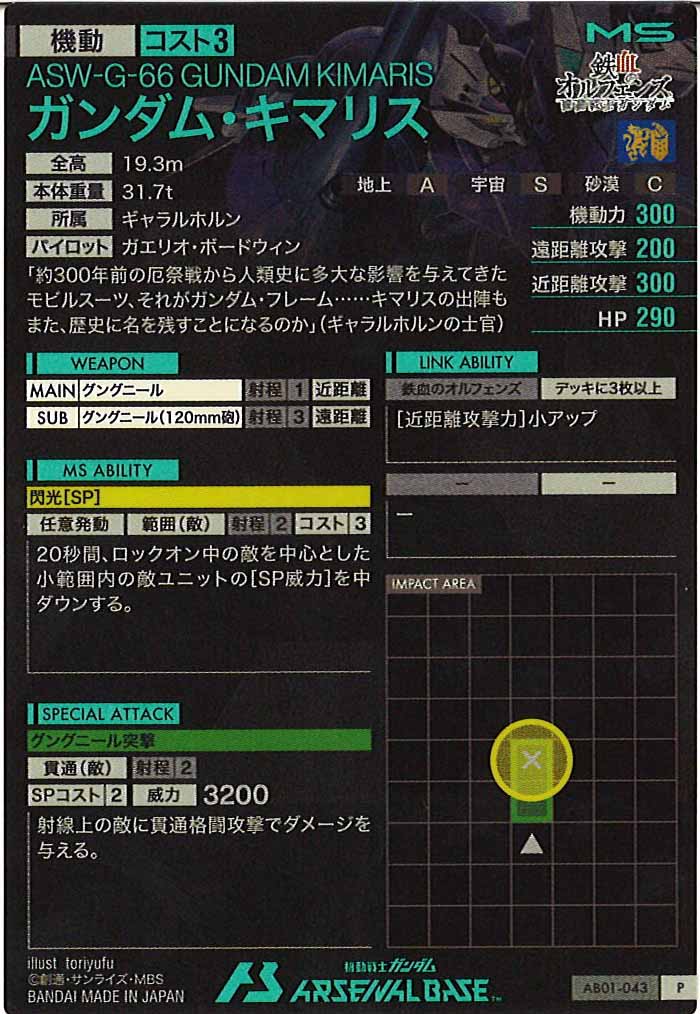 [AB01]ガンダム・キマリス【P】AB01-043