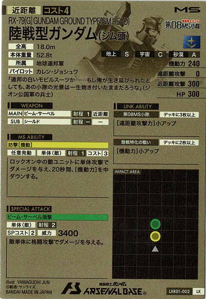 [LXR01]陸戦型ガンダム(ジム頭)【LX】LXR01-002