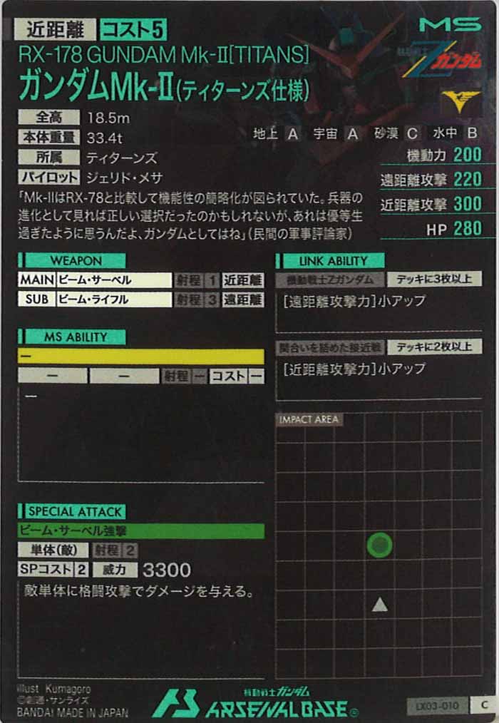 [LX03]ガンダムMk-II(ティターンズ仕様)【C】LX03-010