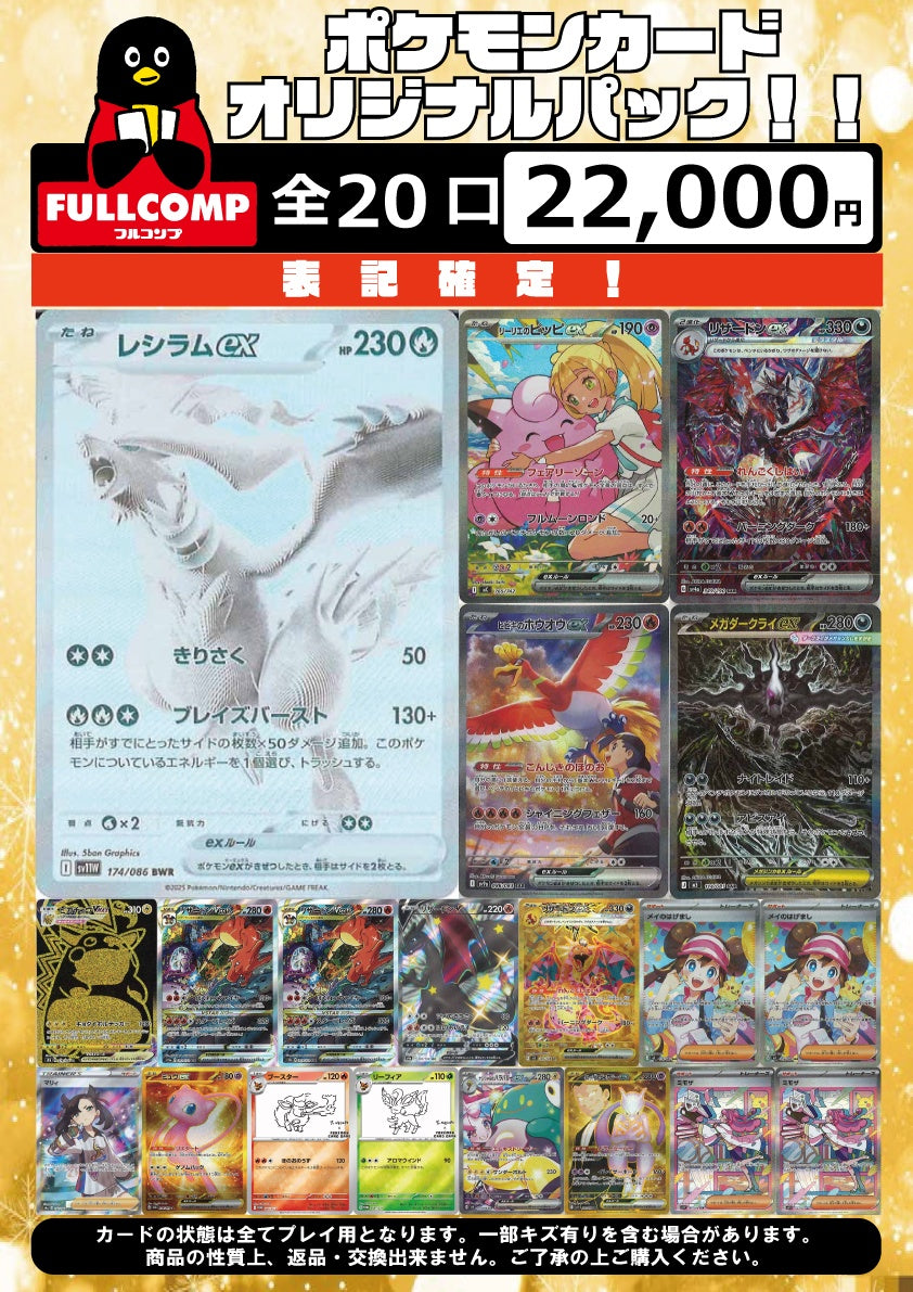 [ポケカ]表記確定!!オリジナルパック(22000円)※9月1日販売開始！※PO-ORIG-015
