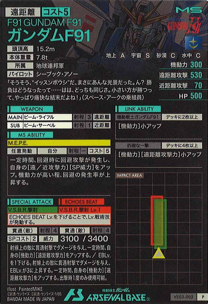 [VE03]ガンダムF91【P】VE03-002