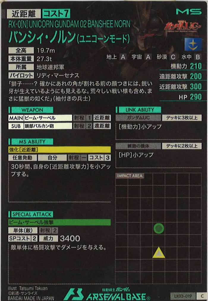 [LX03]バンシィ・ノルン(ユニコーンモード)【C】LX03-019