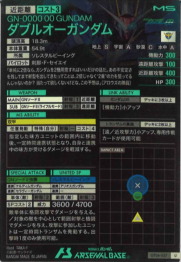 [UT04]ダブルオーガンダム【U】UT04-027
