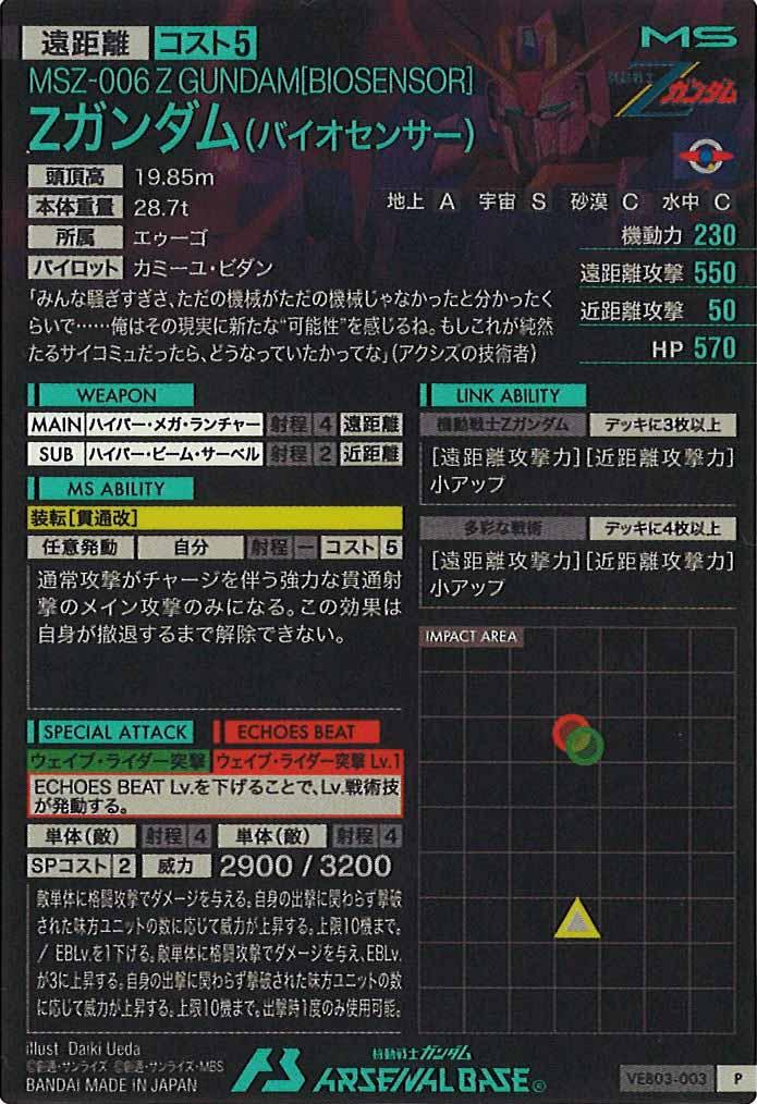 [VEB03]Zガンダム(バイオセンサー)【P】VEB03-003