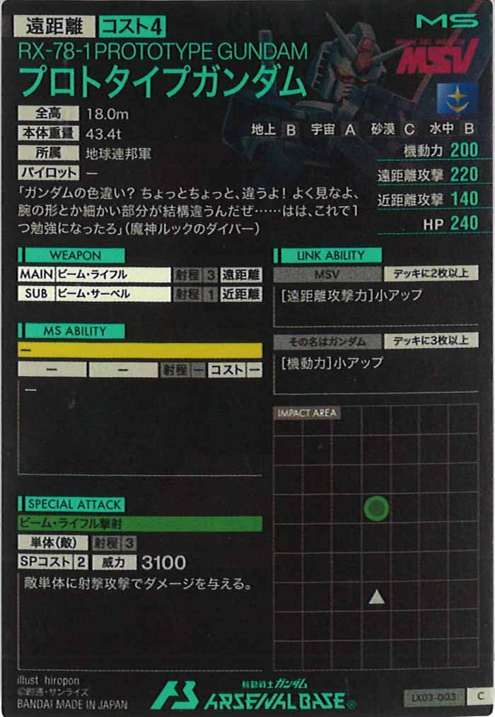 [LX03]プロトタイプガンダム【C】LX03-003