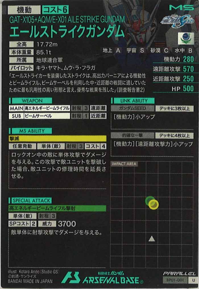 [BP01]エールストライクガンダム(PARALLEL)【U】BP01-001