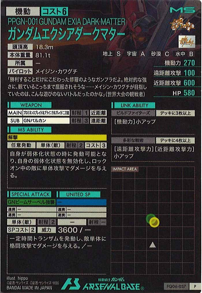 [FQ06]ガンダムエクシアダークマター【P】FQ06-037