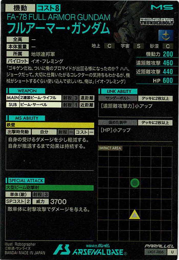 [LX01]フルアーマー・ガンダム(PARALLEL)【U】LX01-006