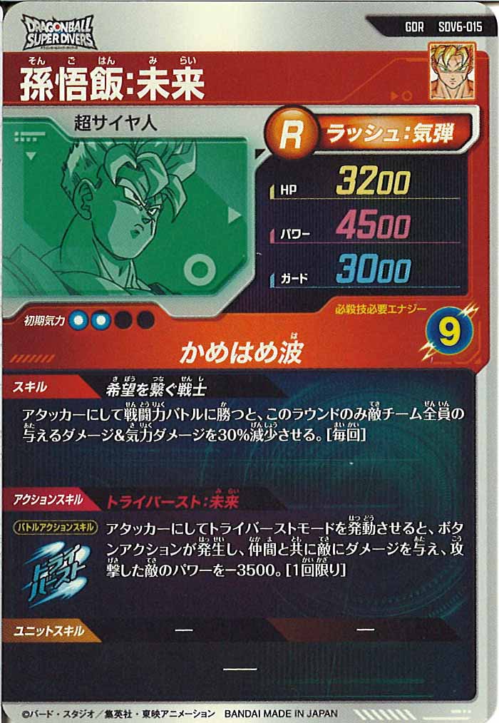 [DB_SDV6]孫悟飯:未来【GDR】SDV6-015