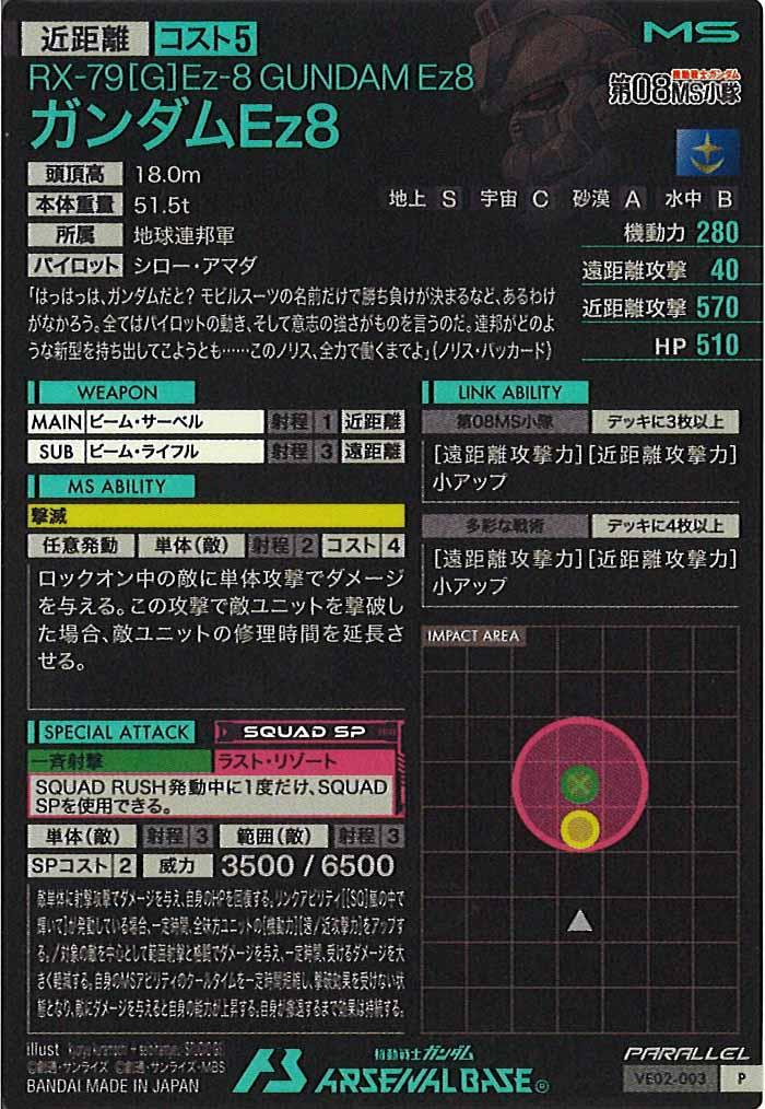 [VE02]ガンダムEz8(PARALLEL)【P】VE02-003
