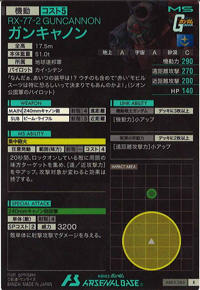 [AB03]ガンキャノン【R】AB03-003