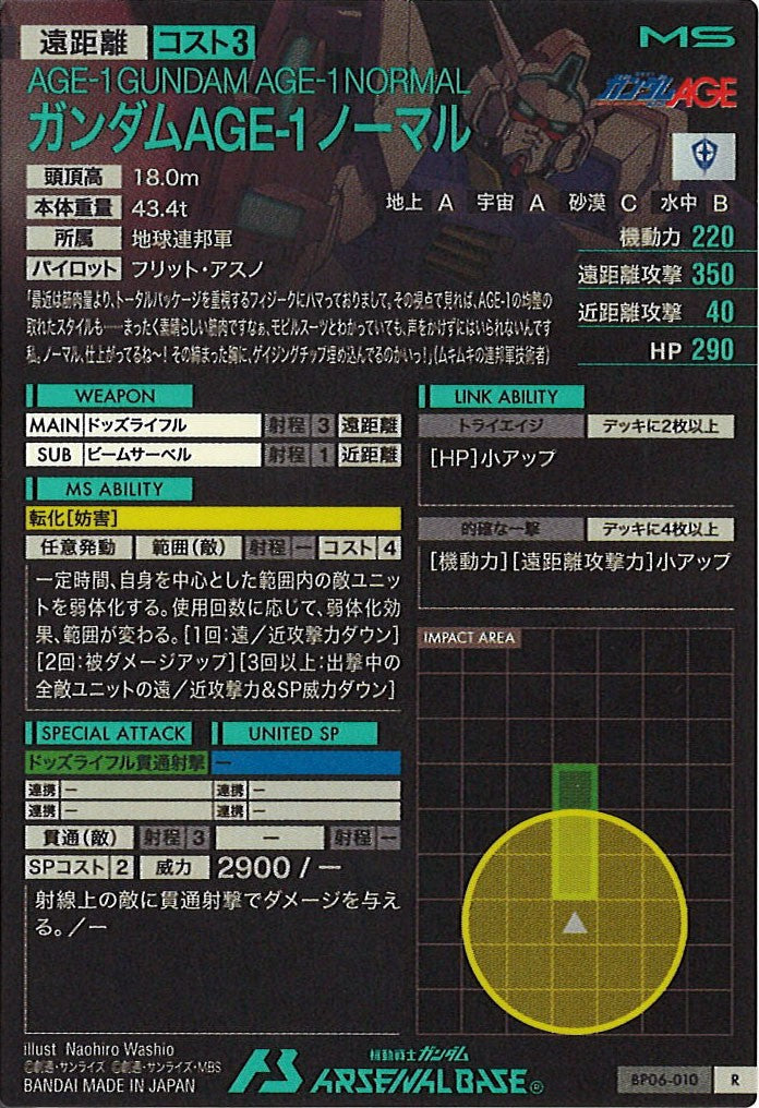 [BP06]ガンダムAGE-1 ノーマル【R】BP06-010