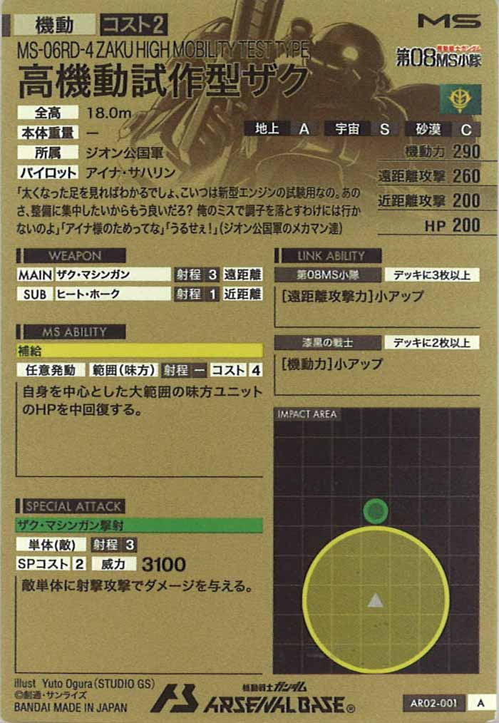 [AR02]高機動試作型ザク【A】AR02-001