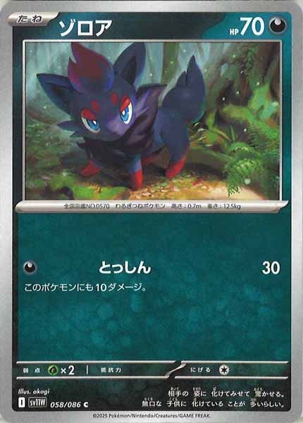 [SV11W]ゾロア【C】058/086