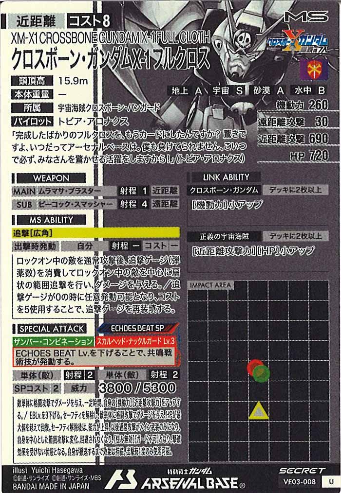 [VE03]クロスボーン・ガンダムX-1 フルクロス(SECRET)【U】VE03-008