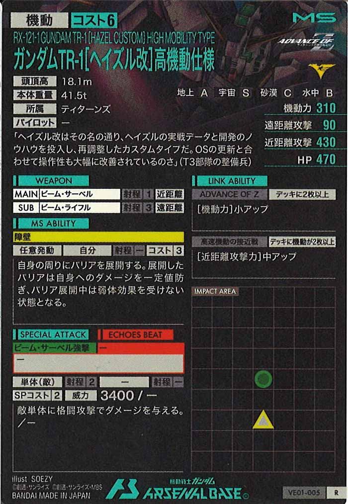 [VE01]ガンダムTR-1[ヘイズル改]高機動仕様【R】VE01-005