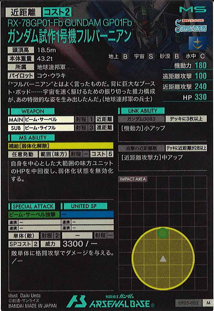 [UT05]ガンダム試作1号機フルバーニアン【M】UT05-002
