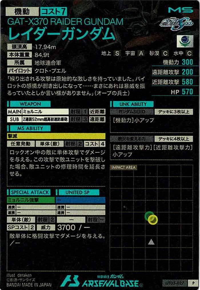 [UT03]レイダーガンダム【P】UT03-027