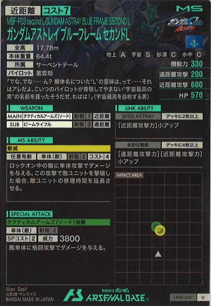 [LX04]ガンダムアストレイ ブルーフレーム セカンドL【U】LX04-047