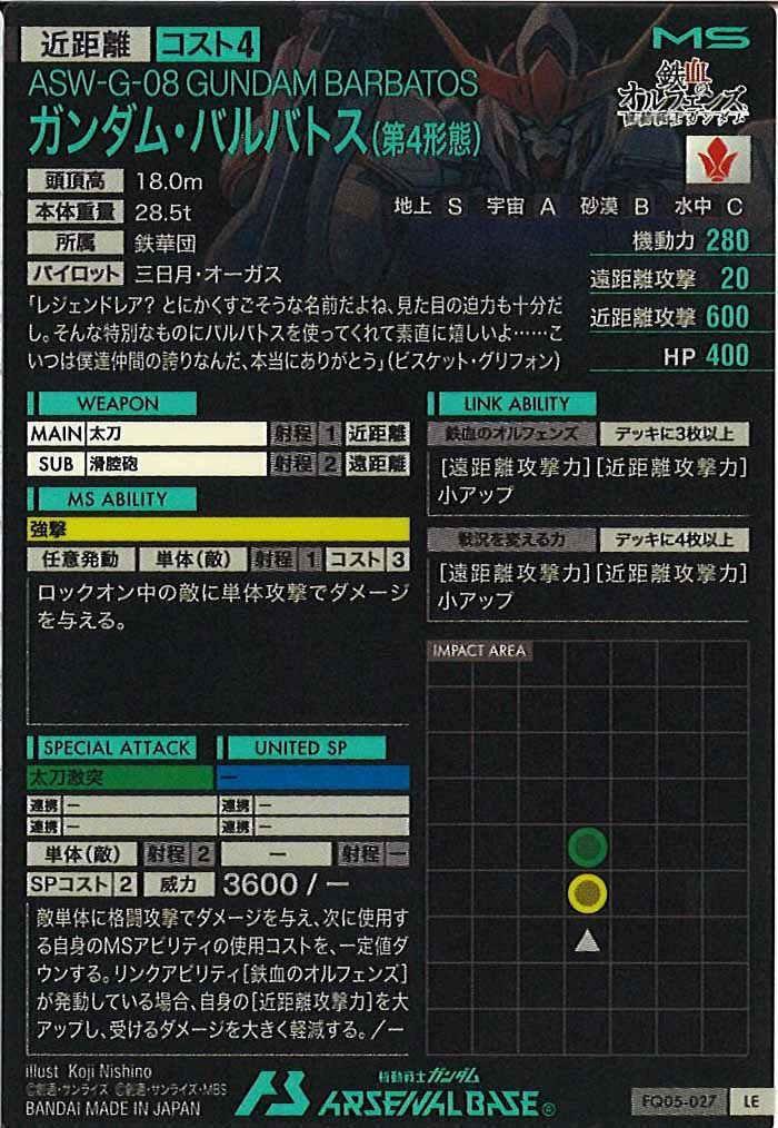 [FQ05]ガンダム・バルバトス(第4形態)【LE】FQ05-027