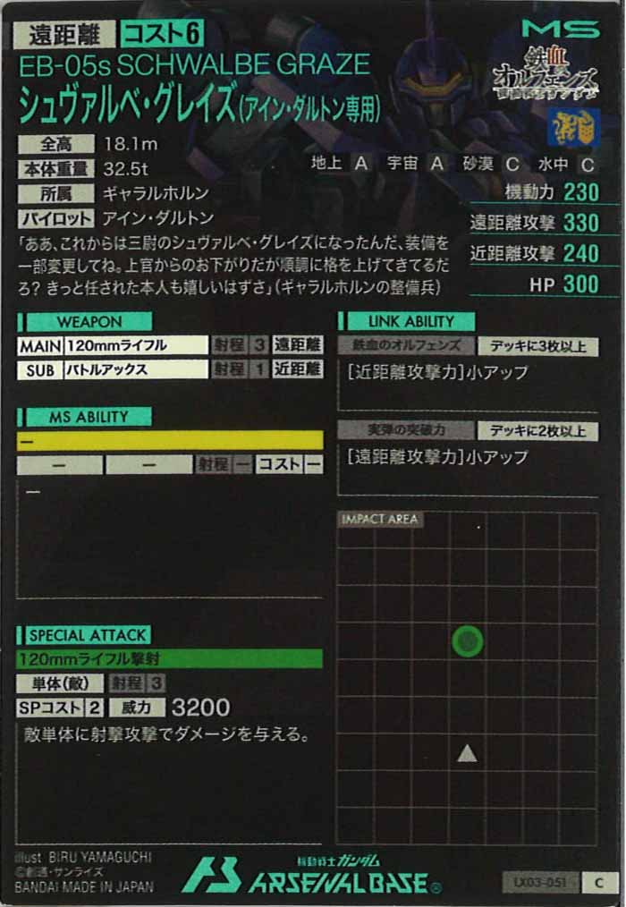 [LX03]シュヴァルベ・グレイズ(アイン・ダルトン専用)【C】LX03-051