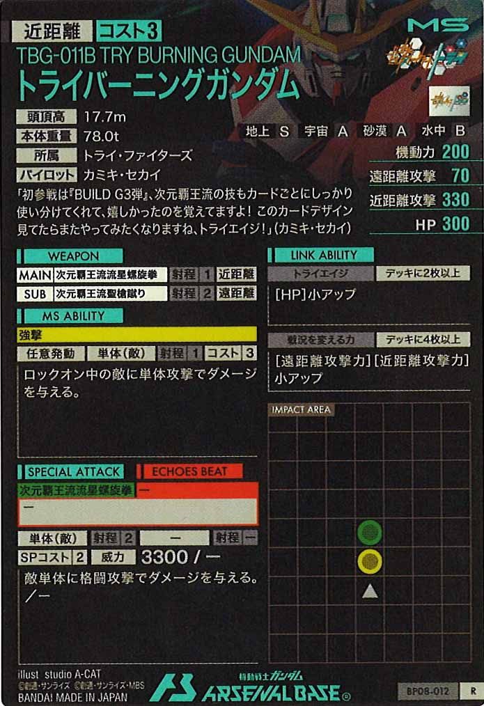 [BP08]トライバーニングガンダム【R】BP08-012